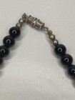 Vintage Art Deco Black Beaded Hematite Piano Fanning Necklace 28 Grams  — photo 6