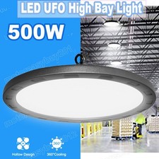 500W LED UFO High Bay Light Industrial Factory Workshop Warehouse Garage Lights