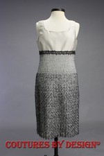St John Knits Eyelash Shimmer Sleeveless Dress Gray/Black SZ 10 NWT MSRP $1195