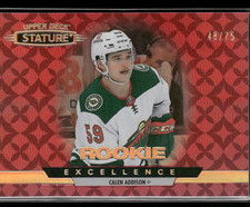 2021-22 Stature #RE-35 Calen Addison Rookie Excellence Red /75 RC