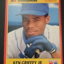 KEN GRIFFEY JR. SEATTLE MARINERS BASEBALL CARD 1991 JIMMY DEAN