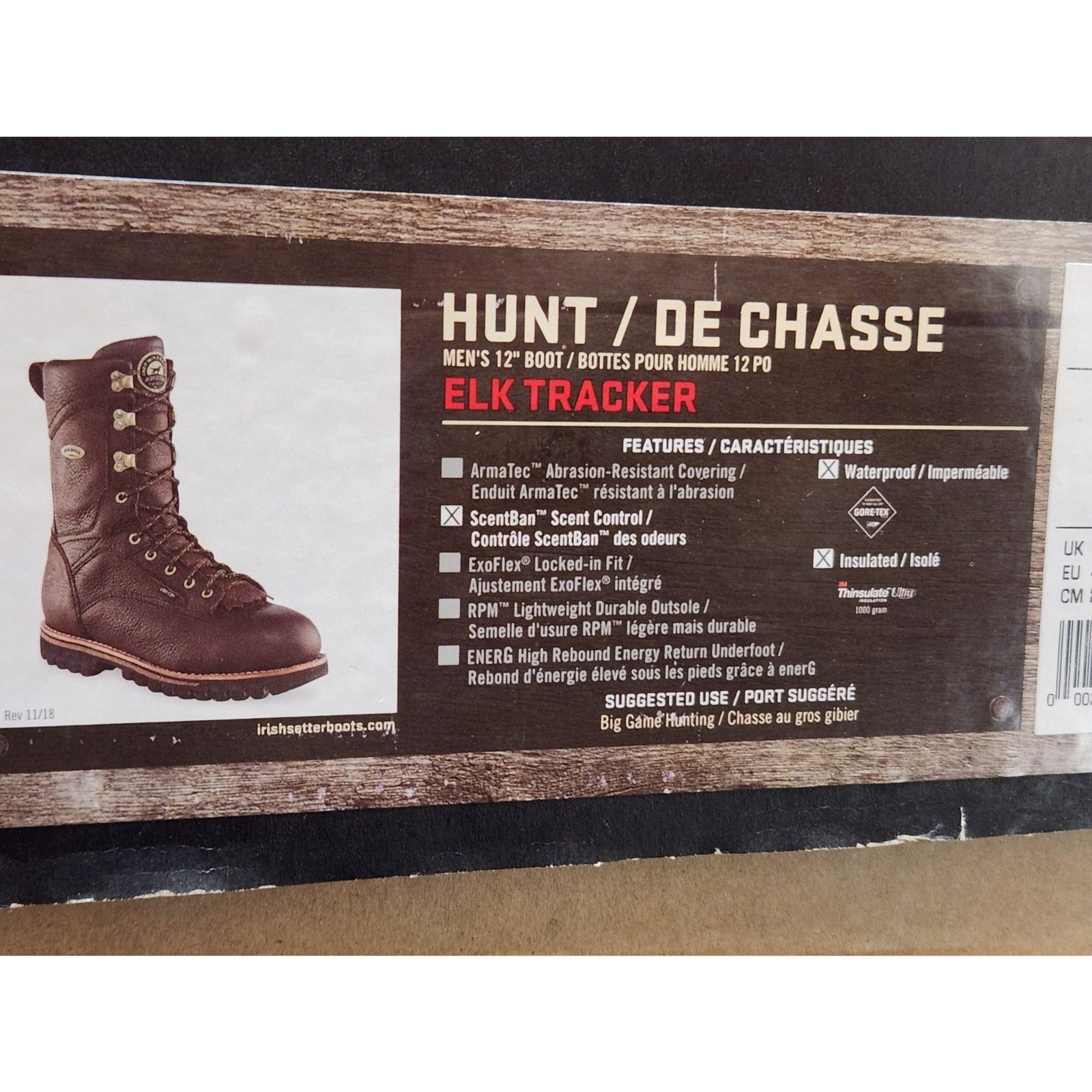 Irish Setter by Red Wing Shoes | Hunt Elk Tracker GORE-TEX Boot | Men's size 9