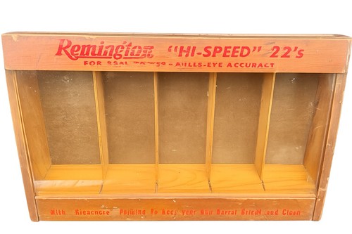Vintage Remington Vintage "Hi Speed" 22 Counter Display Wood Ammo Advertising