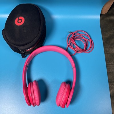 Beats by Dr. Dre Solo HD Wired On-Ear Headphones Hot Pink wCase Corded See Below