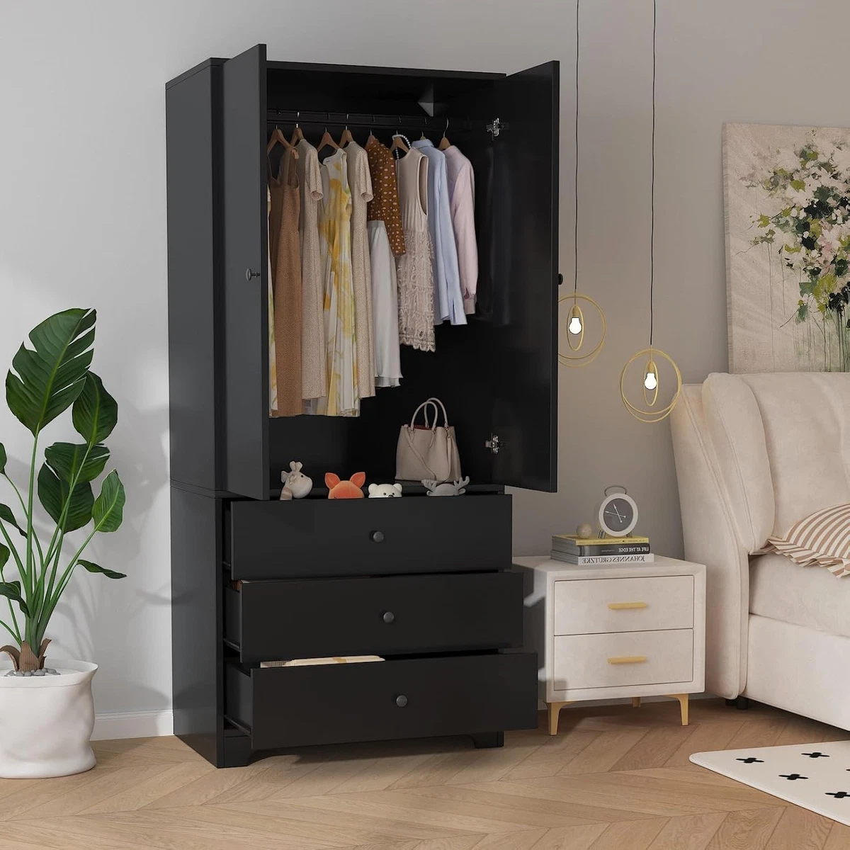 Wood Wardrobe Closet for sale | eBay