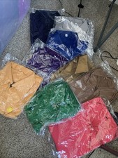 Lot Of 10 L/XL Zip Front Show Shirt Blank Bases STRETCHY! Satin, Cotton, Taffeta