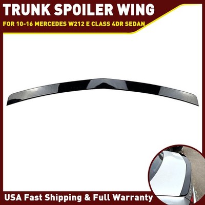 Fits 10-16 W212 Benz E-Class Trunk Spoiler AMG Style Rear Wing Lip Gloss Black