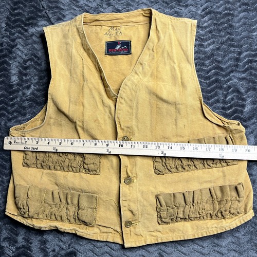 Vtg Red Head Beige Hunting Vest - Picture 3 of 5