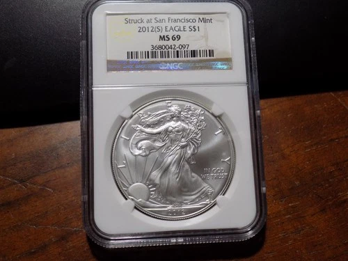 2012(S) American Silver Eagle - NGC MS69 - Struck at San Francisco Mint