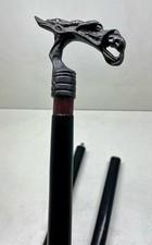Antique Snake Handle Wooden Cane Walking Stick Vintage designer gift