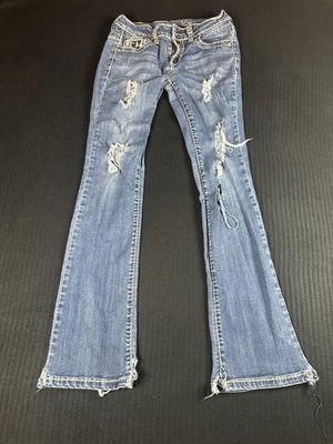    MC Jeans Miss Chic Distressed Bootcut Y2K Denim Size 5   