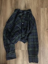 Maje, Checked rhinestone cropped shirt | Size 3