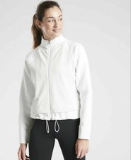 NWT women's Athleta Break Out REFLECTIVE Jacket White Size Small