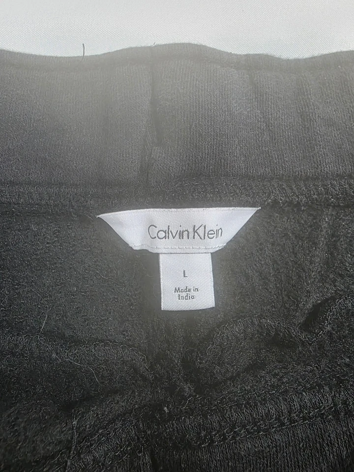 Pantalones Cortos Calvin Kline CK Para Hombre Talla Grande Negro Sudadera Cortos Foto 3 de 3