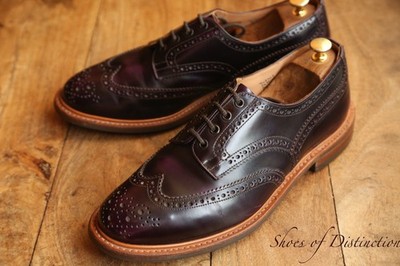Tricker's Trickers Bourton brüniert lila Leder Derby Schuhe UK 11,5 US 12,5