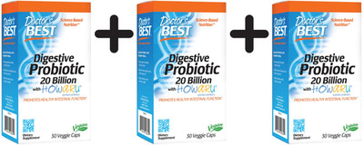 3 x Doctors Best Best Probiotic, 20 Billion CFU - 30 vcaps (721,67 EUR/kg)