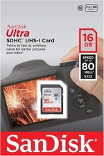 SanDisk Ultra 16GB SDHC Class 10 UHS-I Memory Card SDSDUNC-016G
