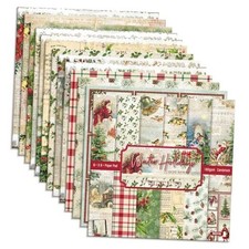 6" x 6" Winter Holiday Theme Christmas Cardstock, 24 Sheets Scrapbooking
