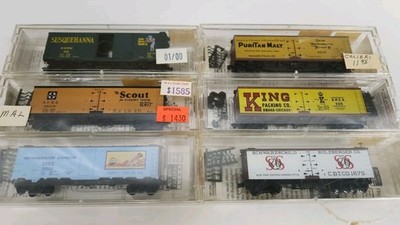 LOT 6 MICRO TRAINS UNIQUE BOX CARS C8 T10