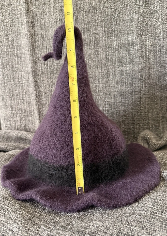 ШЛЯПА ВЕДЬМЫ РУЧНОЙ ВЯЗКИ и ВОЙЛОК - Изображение 2 из 4