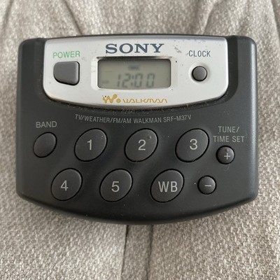 Sony Walkman SRF-M37V Portable AM/FM Weather Band Radio w/ Belt Clip Tested