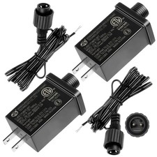 2Pack 12V 1A Replacement Yard Inflatable Adapters Class 2 Power Supply with 2...