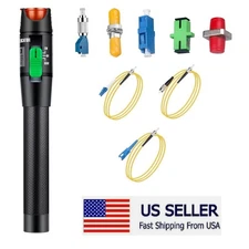 VFL-30 Visual Fault Locator Fiber Optic Troubleshoot Kit, Adapters & Patch Cords