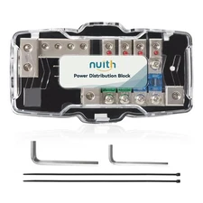 Car Audio Power Distribution Block 0/4 Gauge Input 4/8 Gauge Output 4 Way Min...