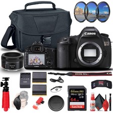 Canon EOS 5DS DSLR Camera 0581C002  Canon EF 50mm Lens  64GB Card  More