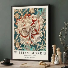 William Morris Canvas Wall Art  HONEYSUCKLE  12 X 16   Unframed  700