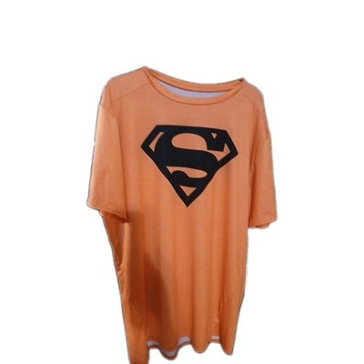 MENS UNDER ARMOUR ALTER EGO SHORT SLEEVE SUPERMAN ORANGE COMPRESSION SHIRT 3xlg