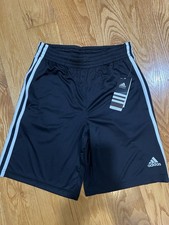 Adidas Youth Black/White shorts Size Medium Climate