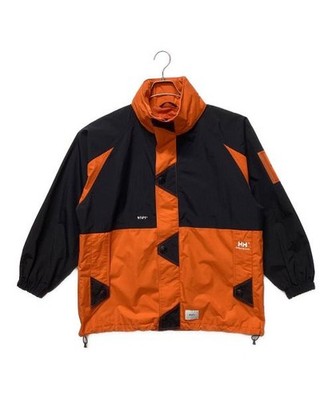 Helly Hansen × WTAPS Men's Black/Orange Nylon Mountain Parka S 54cm Slim Fit