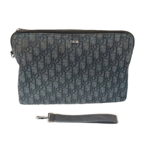 Pochette Dior Oblique Jacquard Argent Bracelet Unisexe 30*20*3,5 127646039