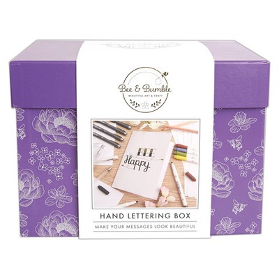 Bee & Bumble Hand Lettering Box, Multicoloured, Single Craft Kit Set