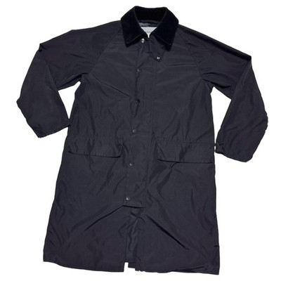 Barbour Long Coat Black Made in Japan Mesh Lining Size 36 F/S