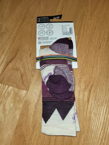 SmartWool Kids Ski Light Cushion OTC Youth Crew Socks Size M - Picture 4 of 7