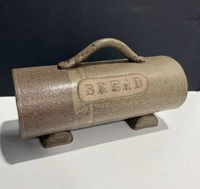 Vintage Lundberg Keramik Keramik Brot Bäcker Steinzeug bedeckt Laib Pfanne - Bild 1 von 4