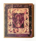 Christian The Kursk Root Icon of the Sign, Handmade, Wooden Board, 17.5x15cm