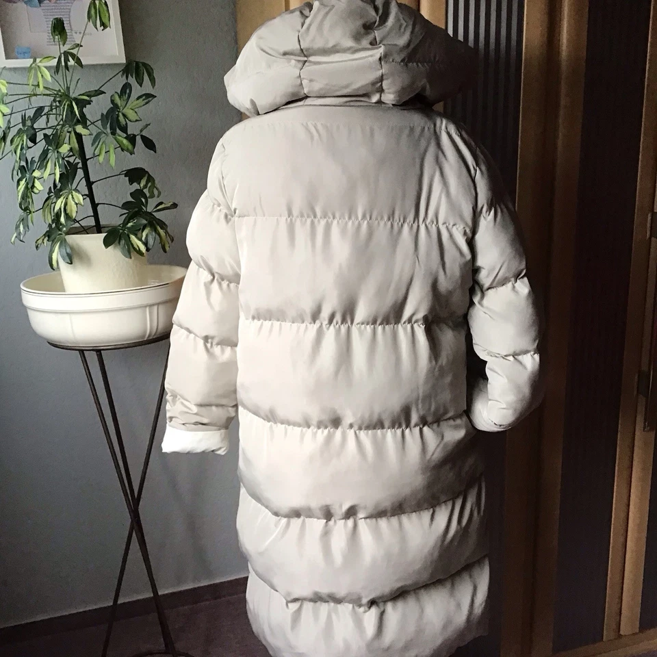 Damen Steppmantel Winterjacke sehr warm Stein  gepflegt wendbar  L 40/42 - Bild 4 von 4