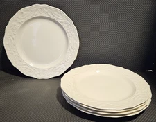5 RARE 1930's Steubenville Adam Antique Dinner Plates, Cream color, FREESHIPPING