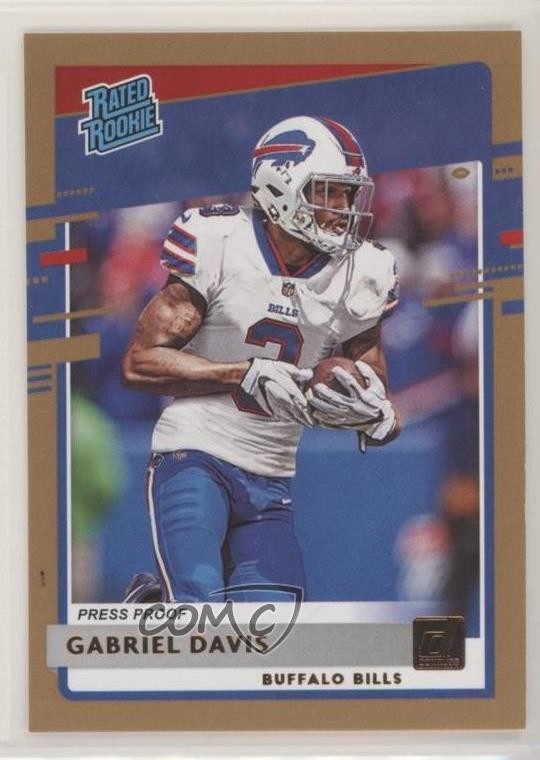 2020 Panini Donruss Rated Press Proof Bronze Gabriel Davis #337 Rookie RC 0l4h