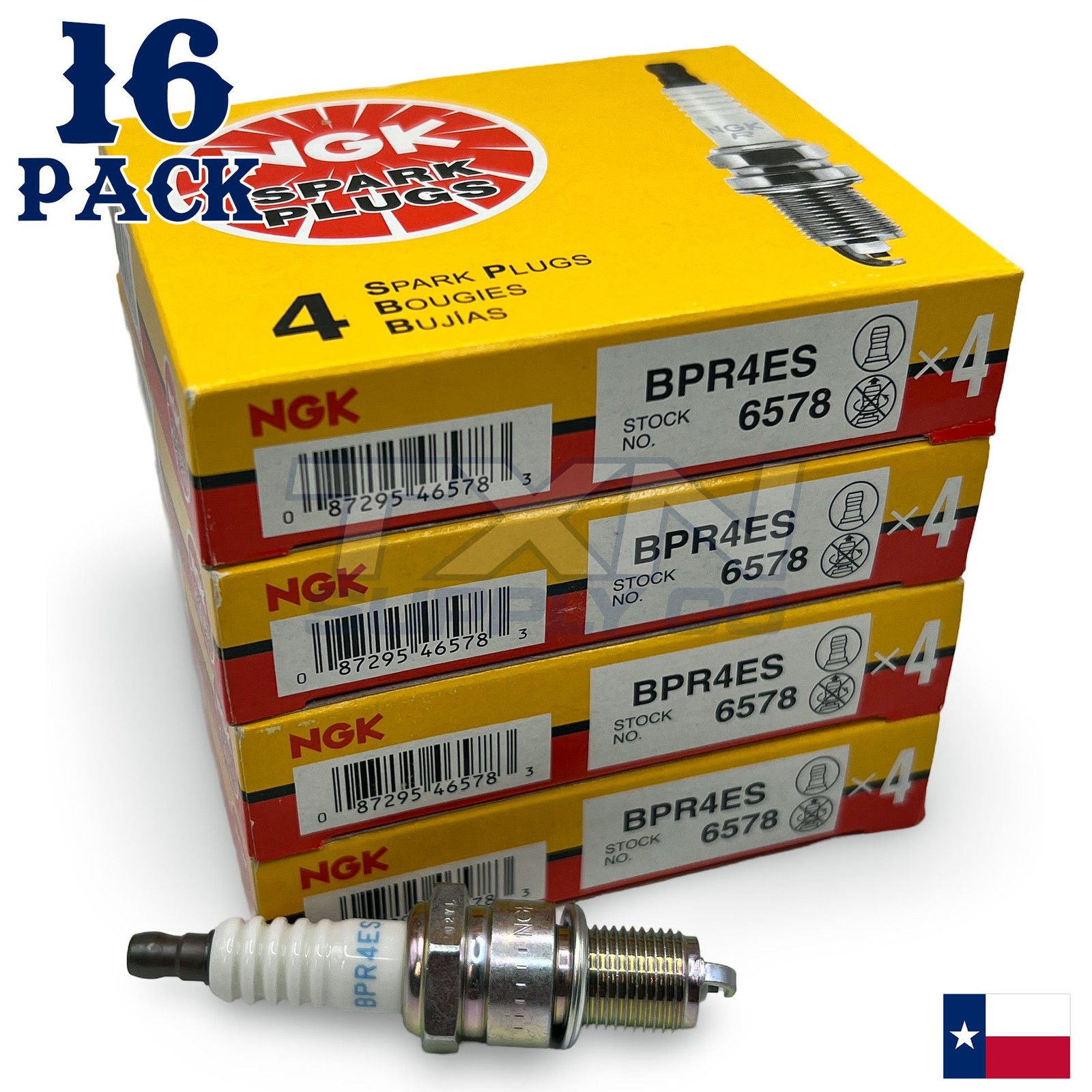 NGK 6578 Spark Plug BPR4ES - 16 Pack