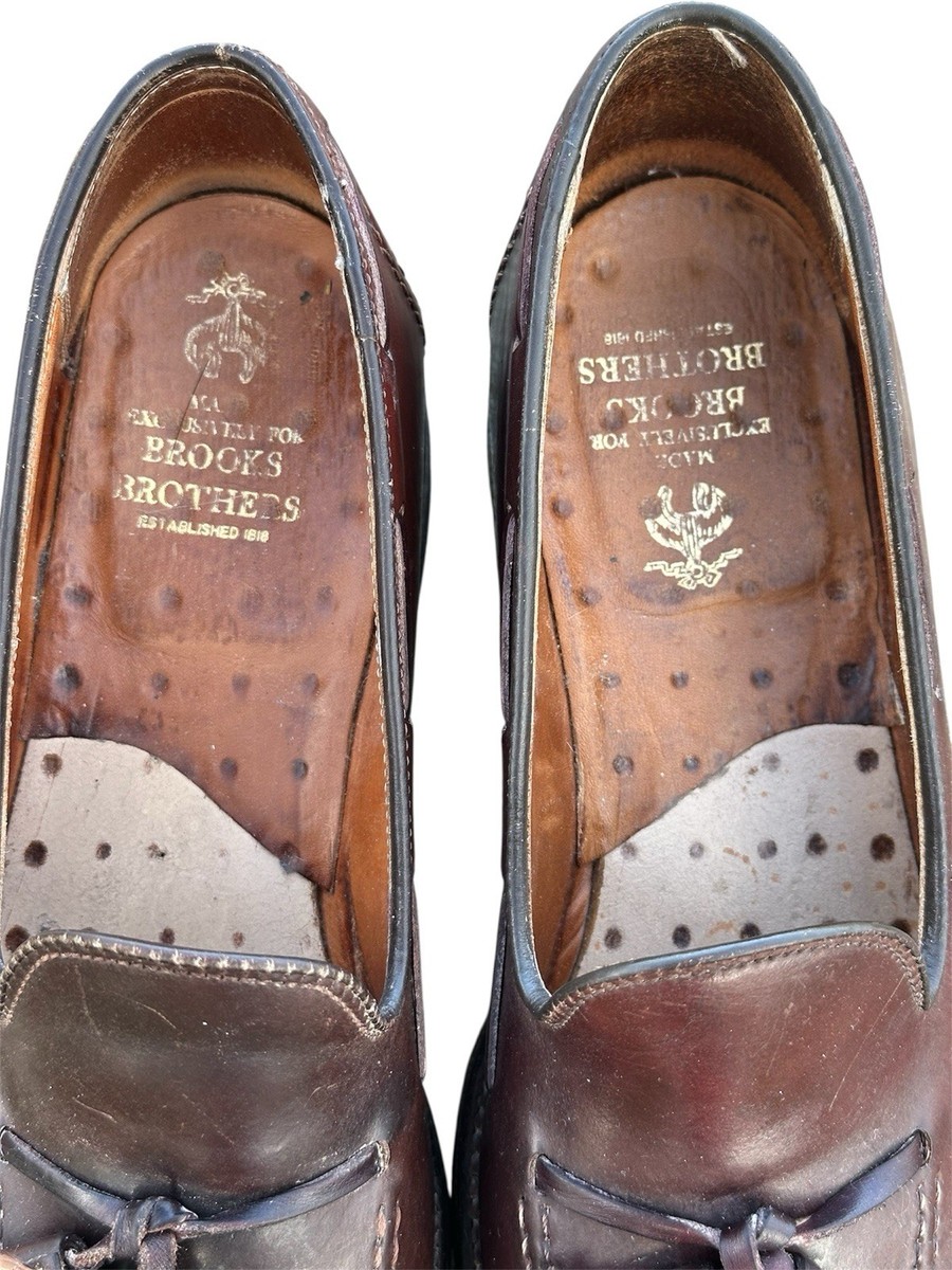 Alden X Brooks Brothers 772 Shell Cordovan Tassel Loafers 8C With