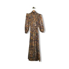 Ulla Johnson Mock Neck Puff Sleeve Maxi Dress