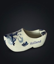 Delfts Holland Ceramic Clog Ashtray Blue White Windmill Handpainted Clarksons
