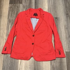 Talbots Blazer Womens 12p Aberdeen Red Pockets Button Up Office Career Everyday