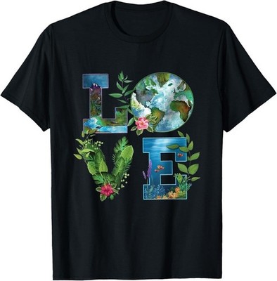 Earth Day Planet Anniversary Earth Day Everyday Unisex Black T-Shirt Q8498