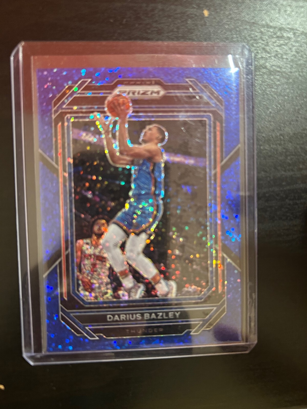 2022-23 Panini Prizm #51 Darius Bazley Prizms Blue Sparkle #/144