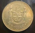 1969 Fiji 1 Dollar Coin - Crown Size Fijian One Dollar Coin  — photo 1